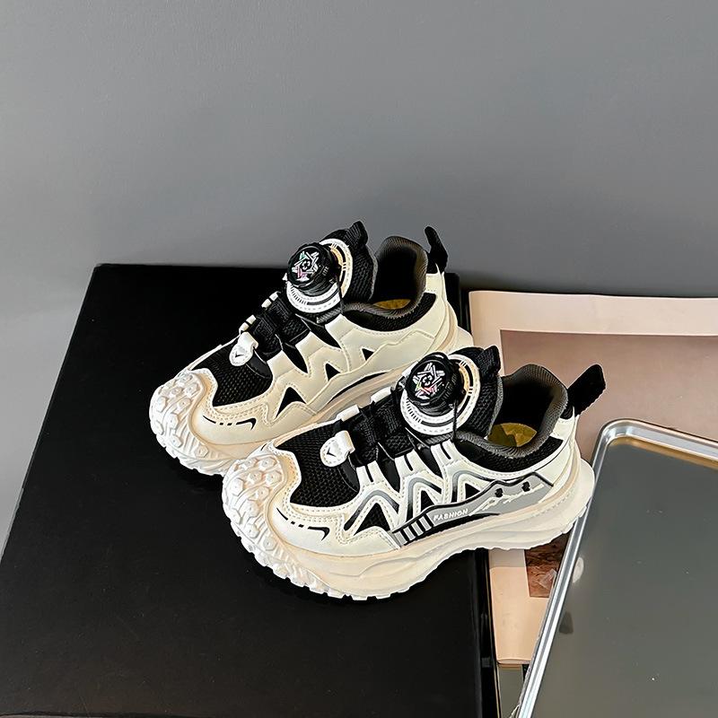 Chunky Kids Shoes for Boy Non-slip Basketball Sneakers for Children Fashion Versatile Girls Causal School Running Sports Shoes
