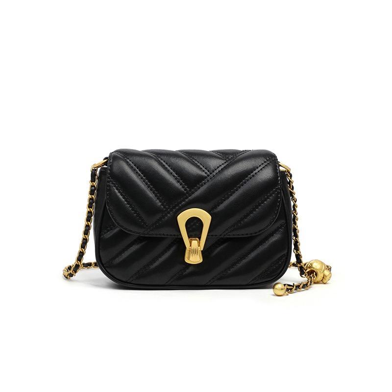 Rhombus chain bag women's new texture temperament niche design shoulder bag crossbody small square bag