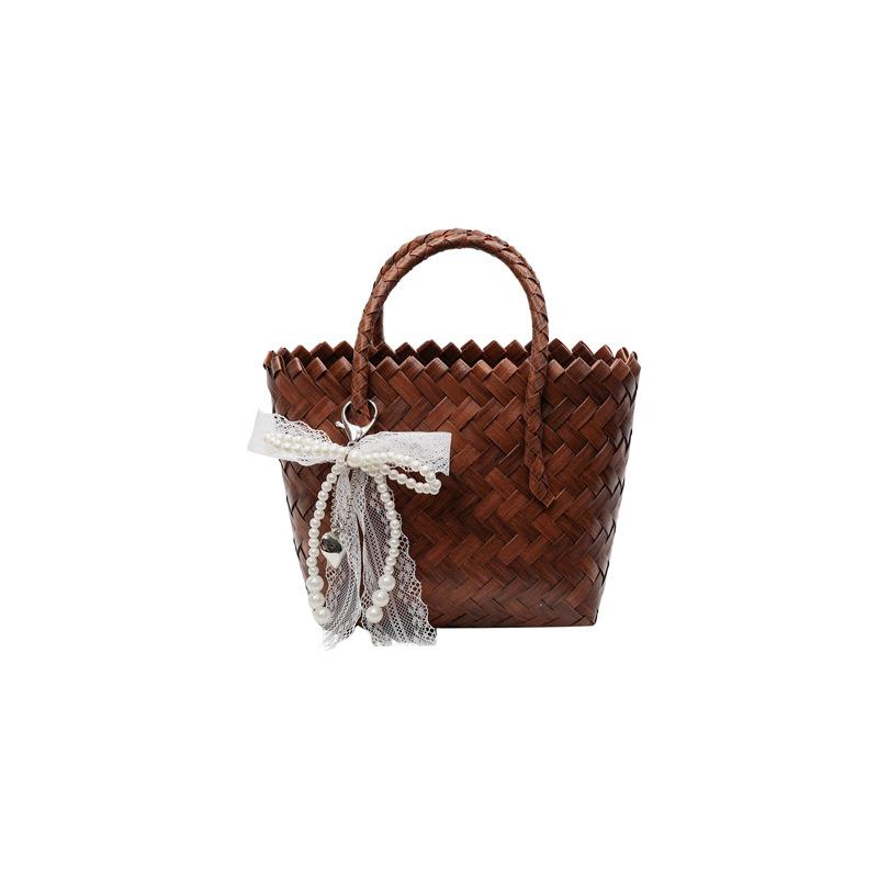 

Трендовая новая пасторальная плетеная из соломы высококачественная сумка-корзина для овощей, универсальная сумка на плечо для отдыха и ветра