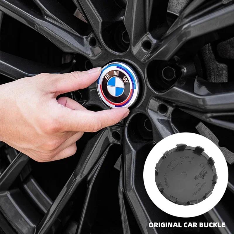 4 Stück 56mm Auto Radnabenkappe Abzeichen Logo Emblem für BMW E87 E30 E46 E28 E34 E39 E60 F02 F18 F35 G20 G03 G05 F10 E93 F20