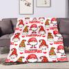 Cozy Christmas Gnome Flannel Blanket | All-Season Throw for Bed Sofa Camping, Perfect Holiday Gift