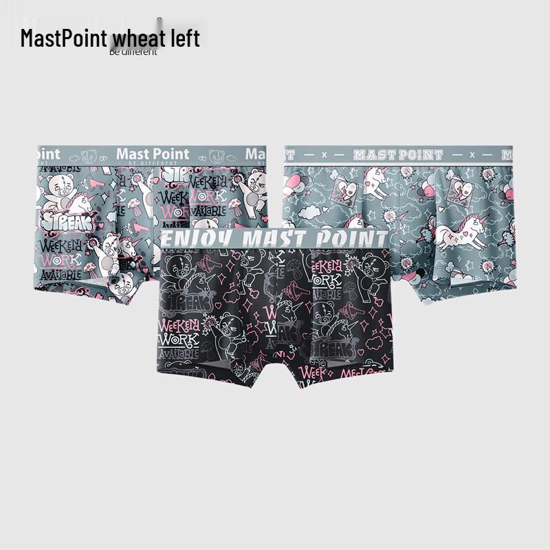 

Maizuo Мужские 95% Хлопок 5A Антибактериальные Мультяшные Боксеры-Брифы 3 шт. 2XL