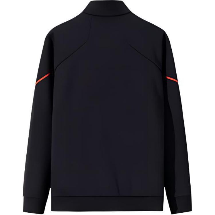 Anta Training Series Letter Stand Collar Zipper Sports Long Sleeve Knitted Shirt Men Tops Basic-Black 152447735N-3