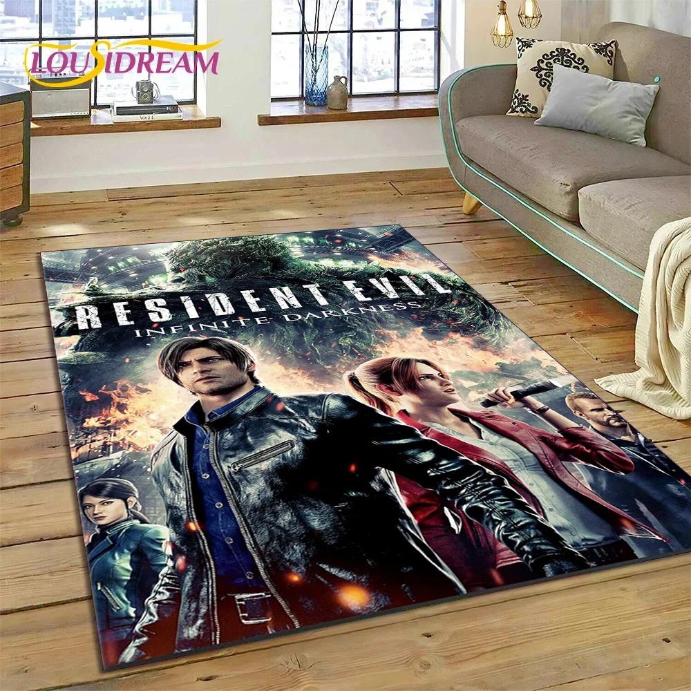 3D Horro Games R-Resident Evil Gamer Carpet Rug for Bedroom Living Room Home Sofa Decoration,Child Game Large Decor Floor Mat