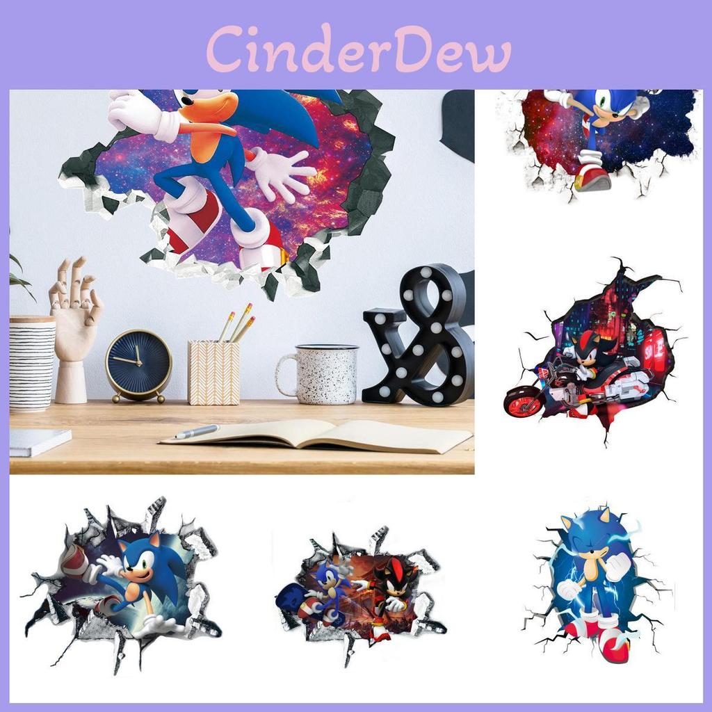 Sonic The Hedgehog Wall Sticker Cartoon Decor For Kids Bedroom Wall Art