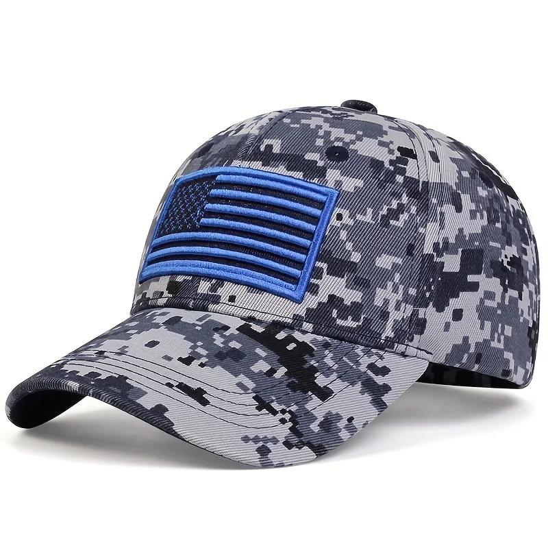Unisex US Flag Embroidery Baseball Caps Spring Autumn Outdoor Adjustable Casual Hats Dad Hat Sunscreen Hat