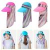 Wide Brim Sun Cap With Shawl Fisherman's Hat Portable Summer Bucket Hat  Women