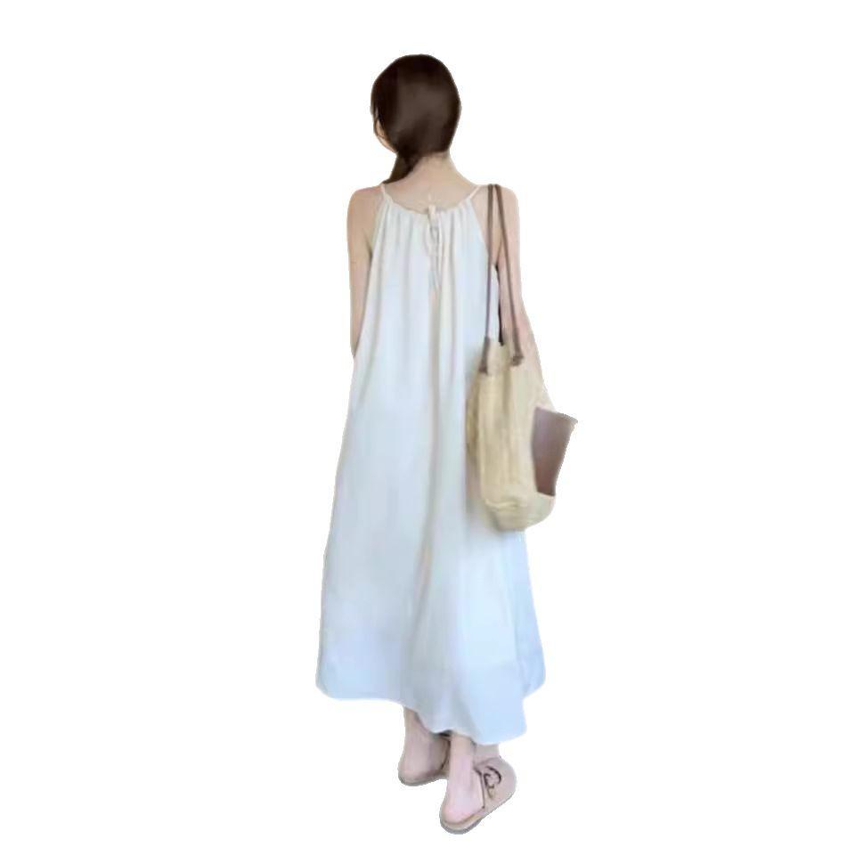 Beach skirt super fairy seaside vacation wind sweet suspender skirt lazy dress women's summer design long dress skirt