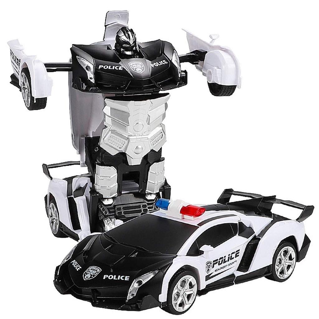 Multifunctional RC Car, Electric RC Car, Transforms Into a Robot, High Stability, Shockproof, Kids' Toy, Popular Gift (Rechargeable, Black)