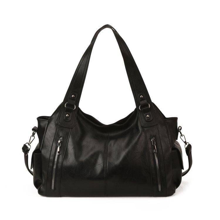PU Tote Bag Women s Large Capacity Shoulder Handbag with Zip Pockets Casual Fashion Everyday Carry Bag 2400₽