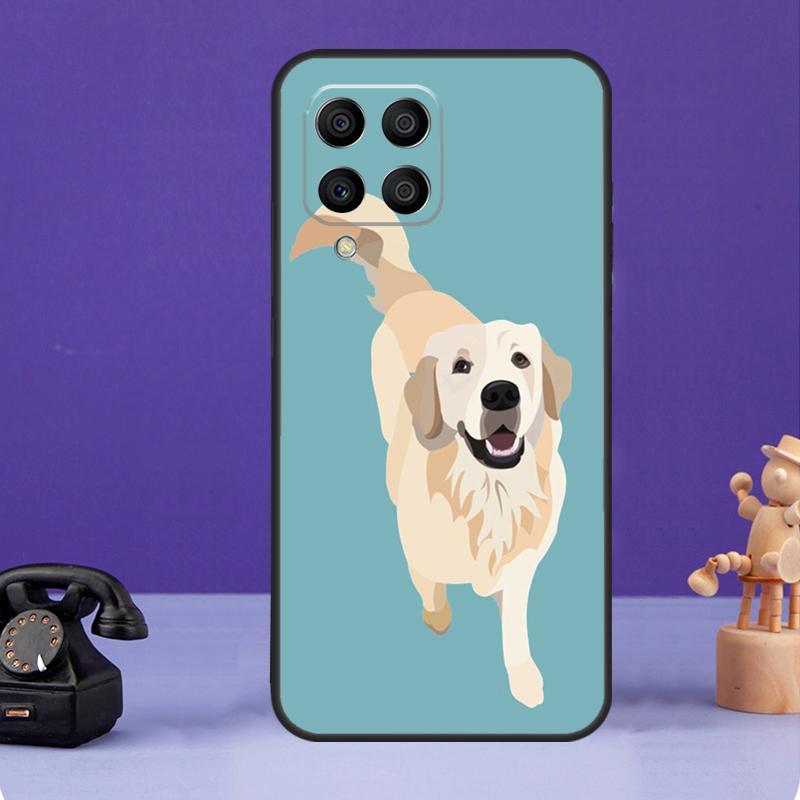 Cartoon Golden Retriever Dog Case For Samsung Galaxy M12 M32 M52 M56 M06 M16 M36 M54 M34 M14 M35 M55 M15 M11 M31 M13 M53