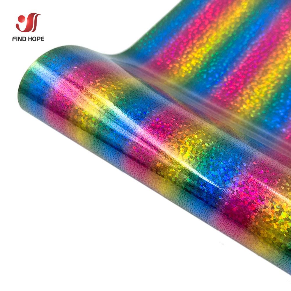 Glitter Shiny Hologram Iridescent Heat Transfer Vinyl Iron-on Clothing Heat Press Textile T-Shirt Cut Film Craft DIY