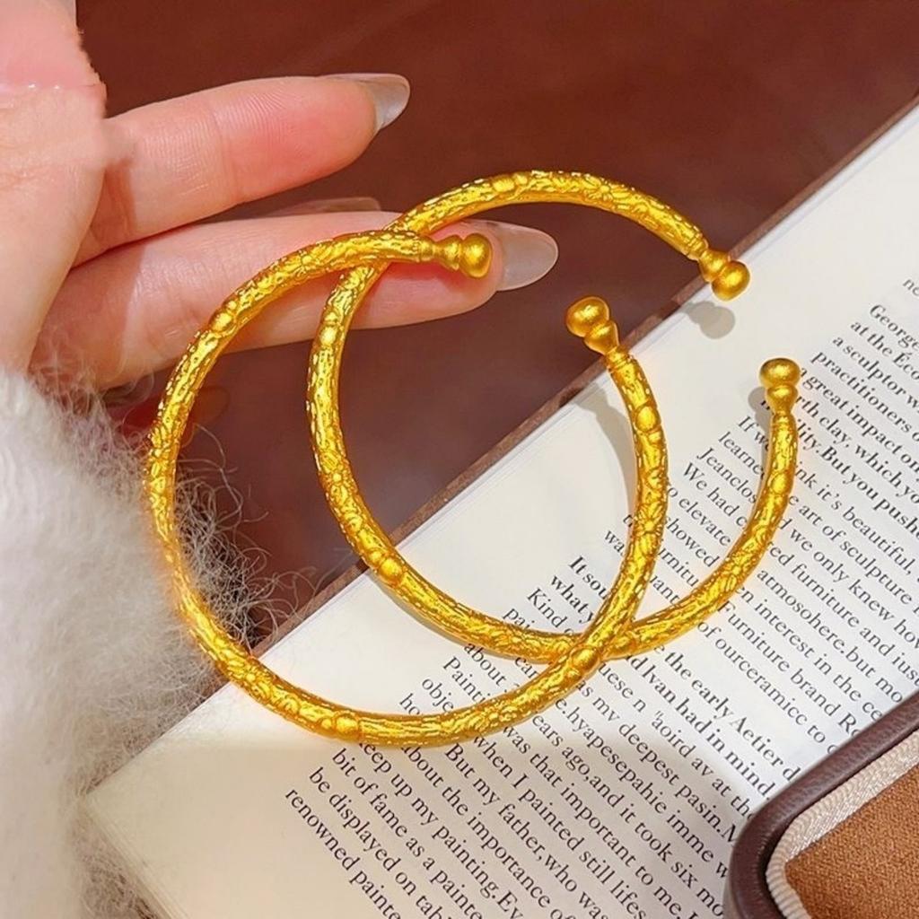 Hammer Pattern Gourd Open Bracelet for Women Fulu Bracelet Niche Light Luxury High-end Accessories