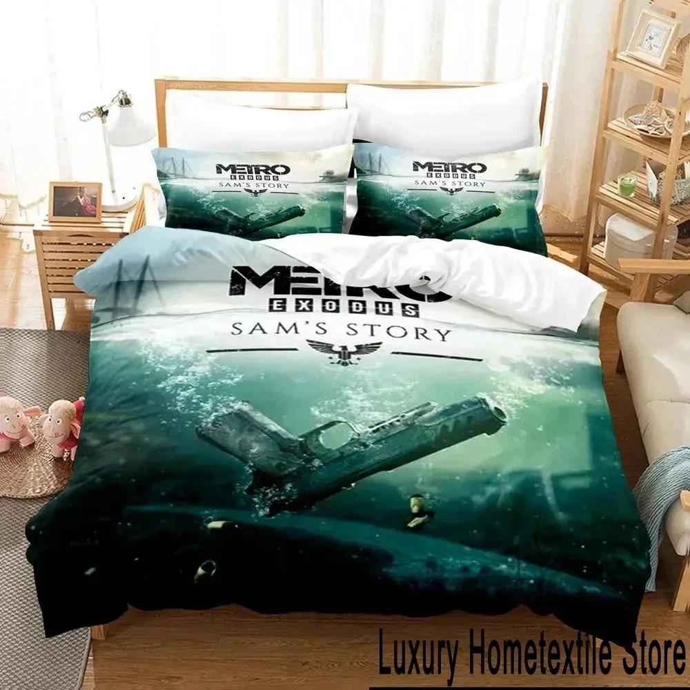 

3D-принт «Игра Metro Exodus» Комплект постельного белья Пододеяльник Постельный комплект Одеяло Наволочка Одеяло King Queen Size Постельное белье для мальчиков и взрослых 70x133cm 2pcs