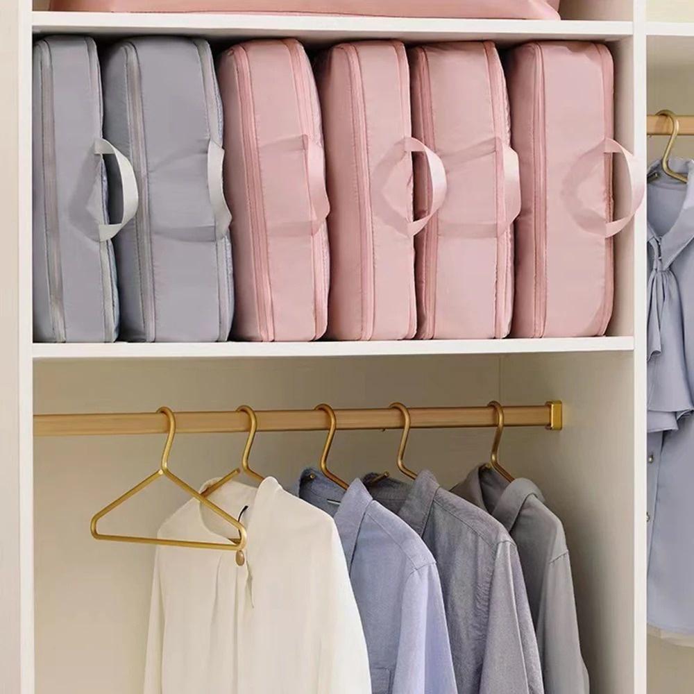 1pc Storage Bag Bedroom Cloth Compression Bag Large Capacity Duvet Storage Bag Wardrobe Organizer Save Space Compressible Bag