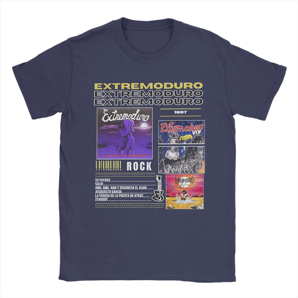 Herren T-Shirt Rockband EXTREMODURO Tour 2025 T-Shirts Strand-Tees Streetwear Design Baumwollkleidung Übergröße 6XL