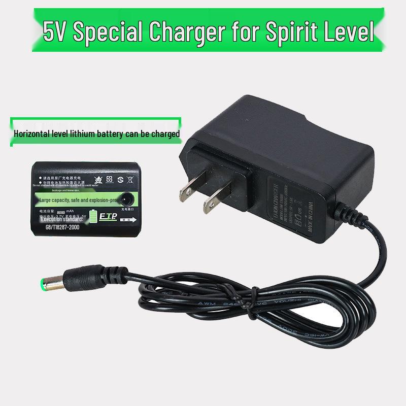 Universal 5V Charger for Laser Levels - Compatible with Red, Green, Blue Light Models
