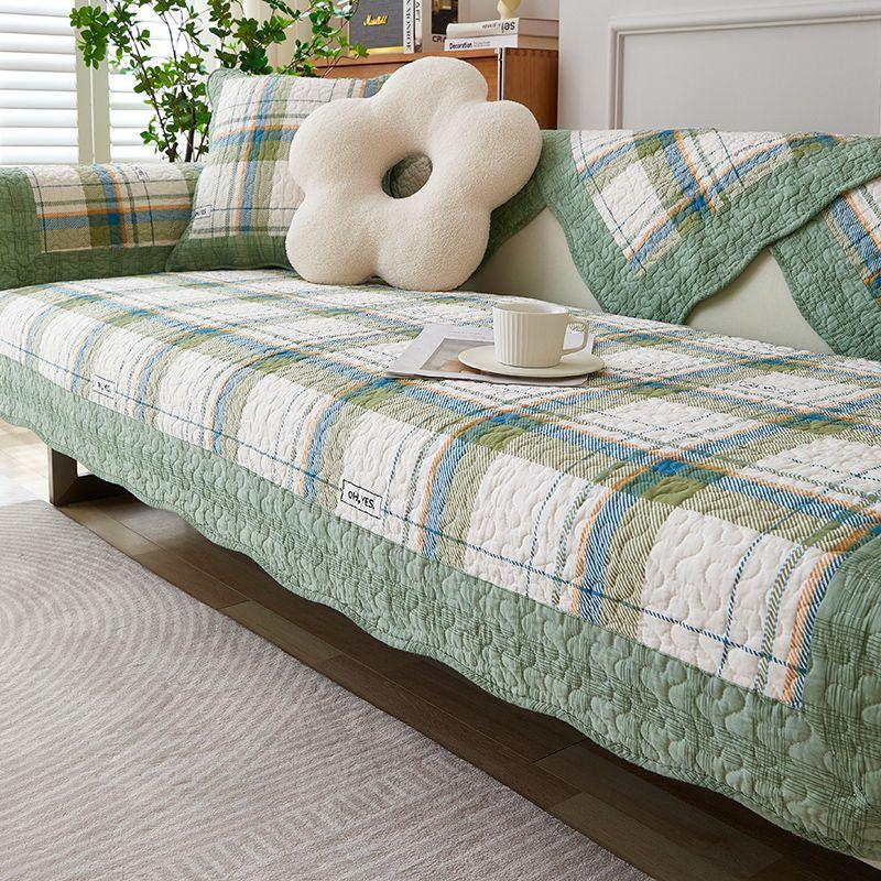 

Подушка для дивана в корейском стиле с мелким цветочным рисунком, всесезонная, из обычных тканей, нескользящая, хлопковая, летняя, простая, из стираного хлопка, новинка Shange Pillowcase 45*45 (excluding pillow core)