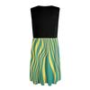 Women's Sleeveless Casual Vacation Loose Swing Geometric Button Midi Dress With Pockets