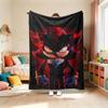 Blanket Cute Cartoon Sonic Anime Theme Throw Blanket Flannel Blanket Best Gifts for Boys for Living Room Car Camping Comfortable