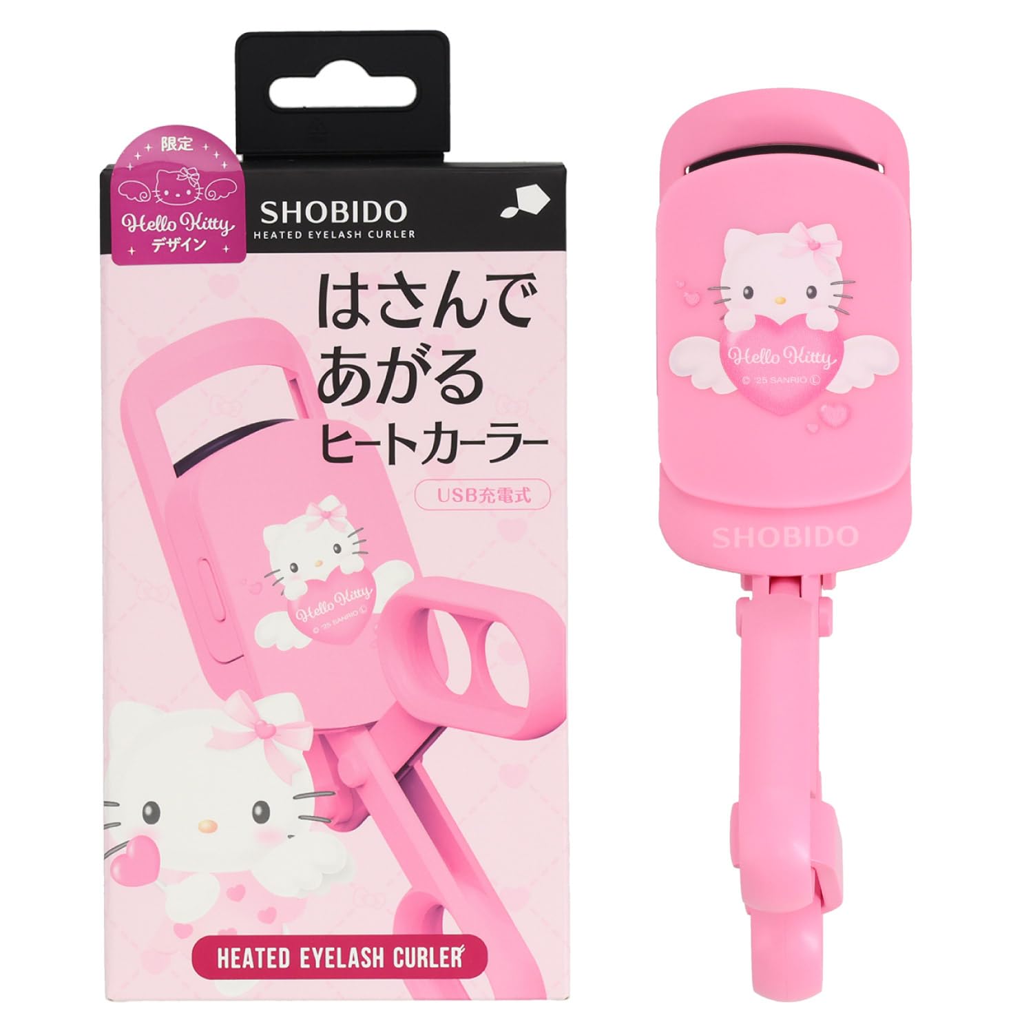 Shobido Heat Eyelash USB Automatic Function Kitty (Shobido) Clamp-Type Curler, Rechargeable, Shut-Off (Hello Collaboration)
