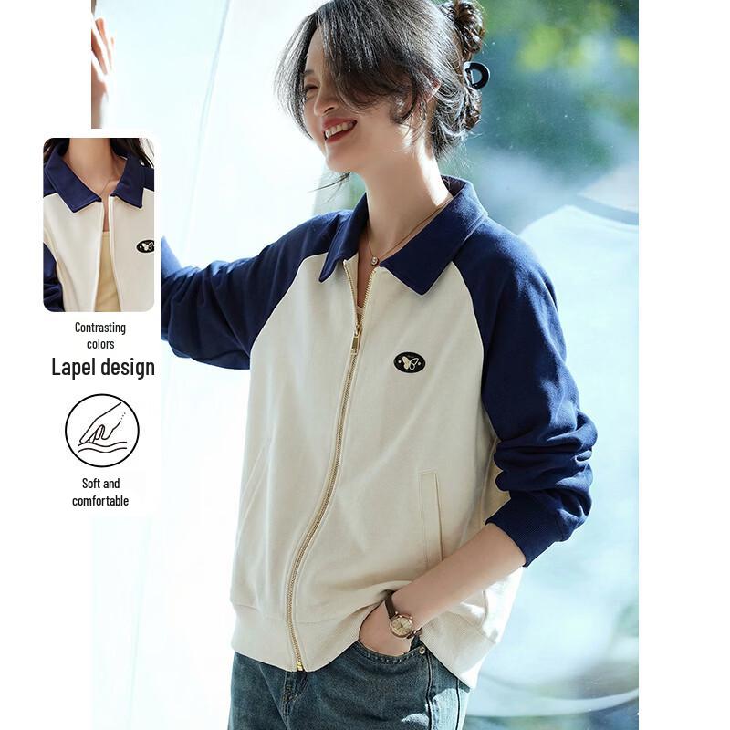 Women s Lapel Colorblock Short Jacket