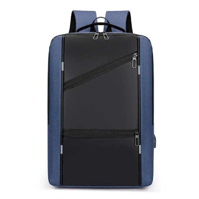 Business Casual Style Women Men Laptop Backpack Waterproof Oxford Cloth Laptop Bag  17 Inch Laptop Case
