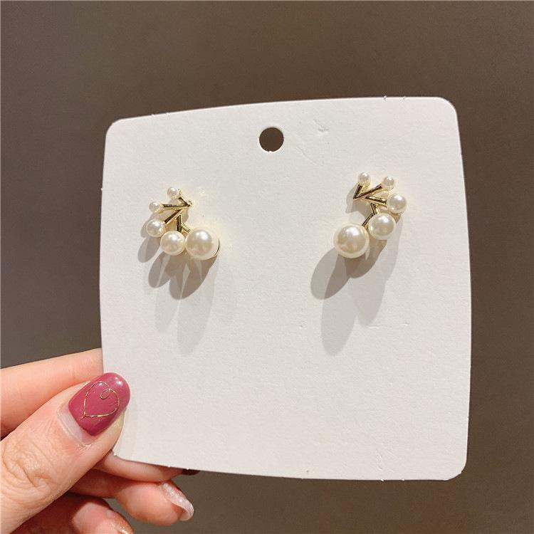 Korean Tree Branch Pearl Stud Earrings, Korean Dongdaemun Temperament Pearl Earrings, Women's Personality Simplicity Earrings