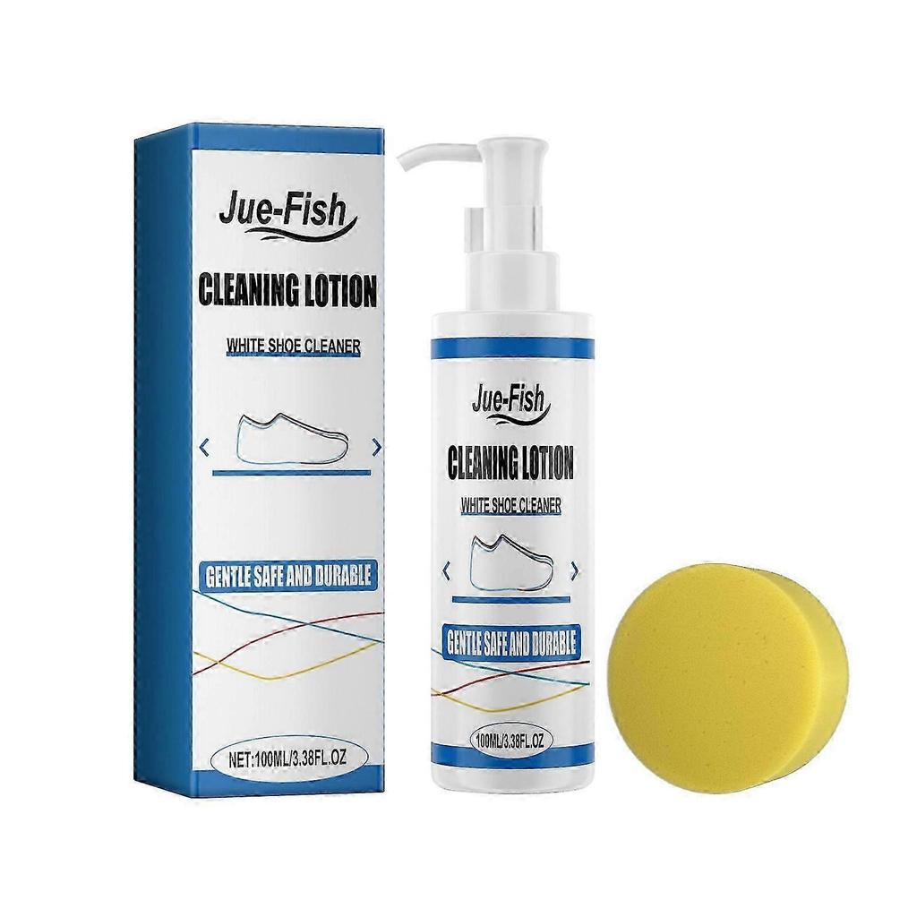 White Shoe Cleaner - Deep Stain Remover , Whitening Solution for All White Sneakers, Leather , Canvas Shoes with Natural Coconut Oil, Easy Spray , Wip