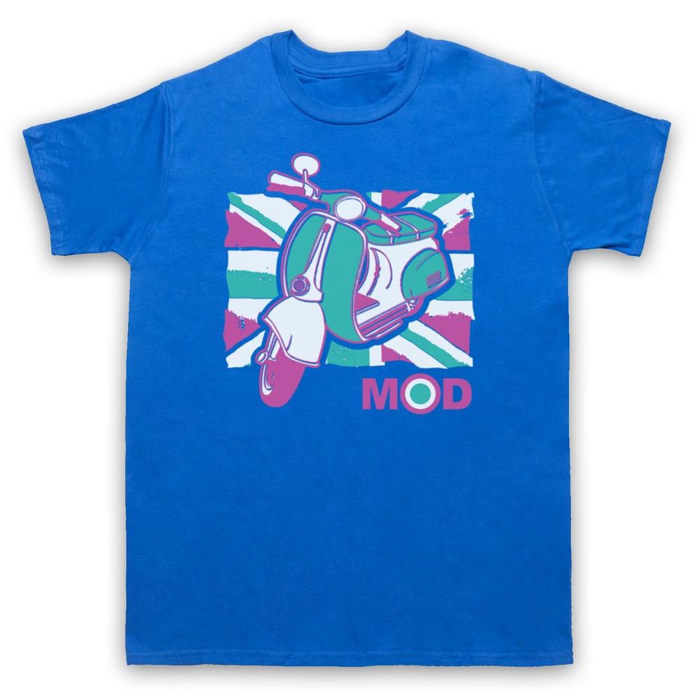 Mod Skútr Retro Ikonický Britský Symbol Cool Kolo Pánské a Dámské Tričko