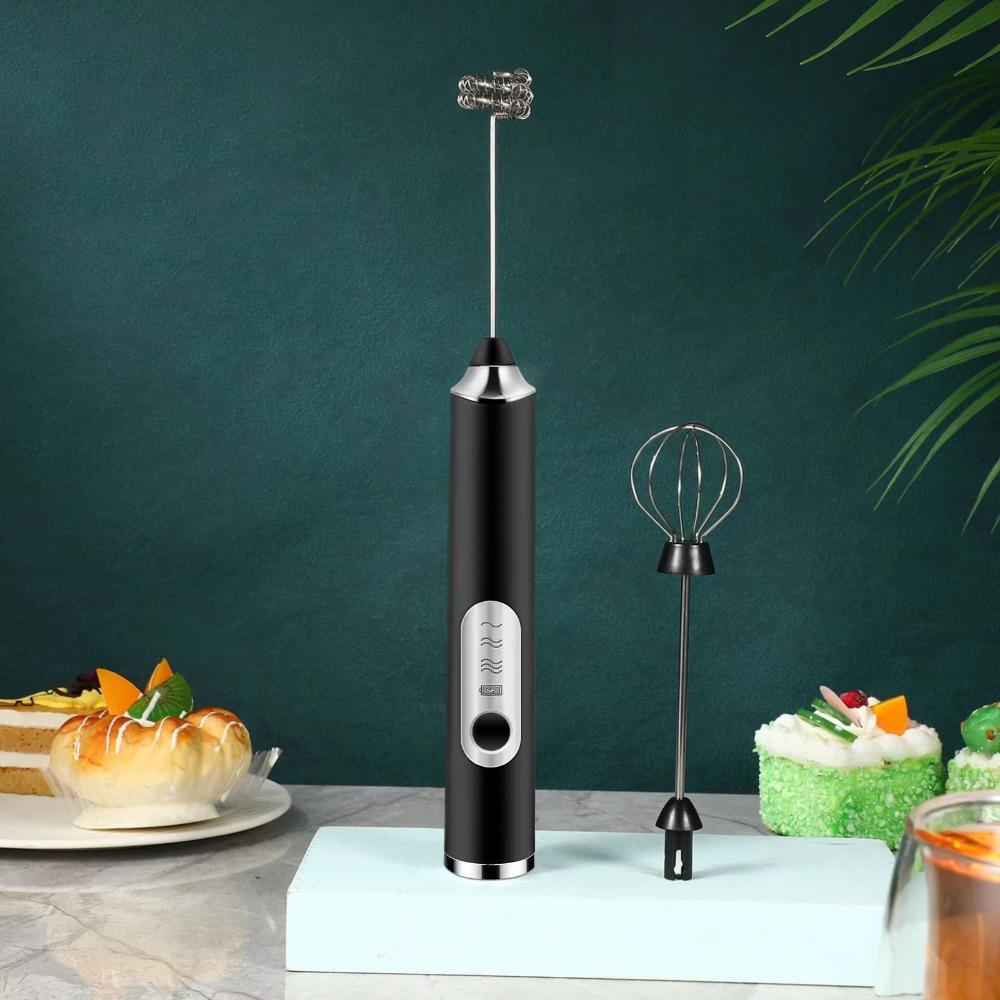 Handheld Electric Milk Frother 3 Gear Speed Foam Mixer Portable Egg Beater  Cream