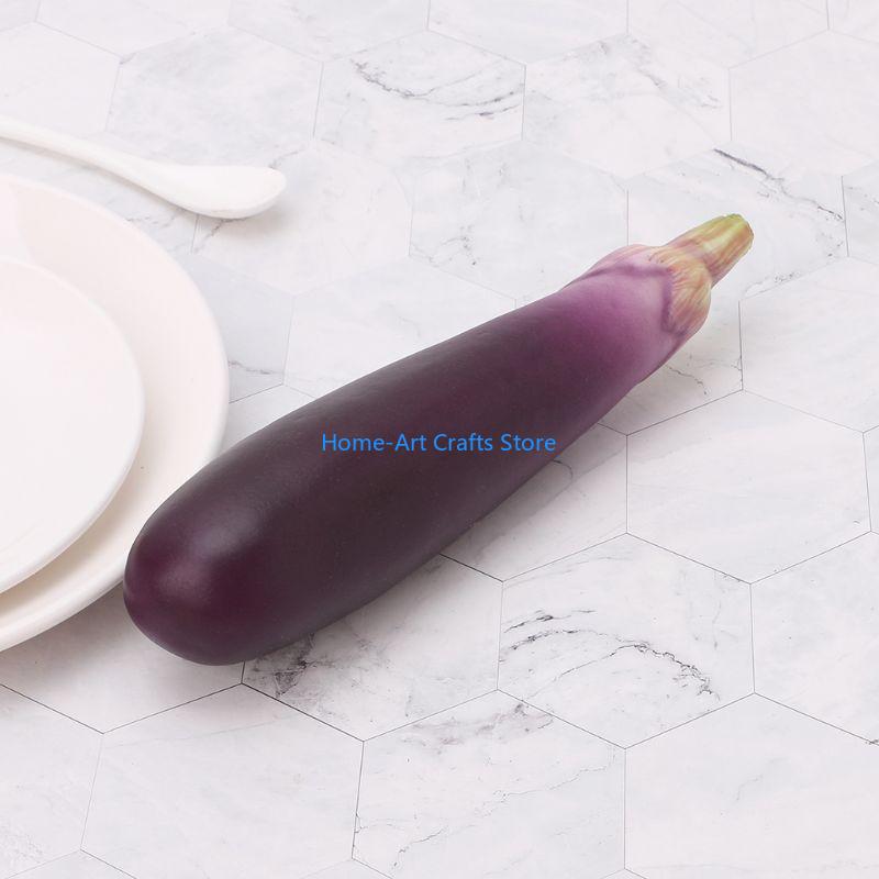 Y3NA Artificial Eggplants Simulation Fake Vegetable Photo Props Home Kitchen