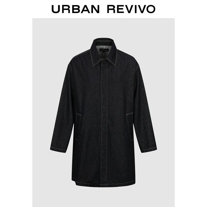 

UR2025 Men s Lapel Stitch Denim Trench Jacket UMF850093 M