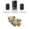 Wireless Door Chime with LED Flash Waterproof Doorbell Adjustable Volume Chime 2 Plug-in Receivers