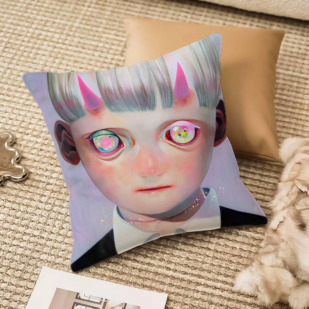 H-Hikari Shimoda IllustrationS Pillow Case Anti-dustmite Invisible zipper Sofa Bed