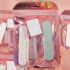 5Pcs Nail Art Kit with Nail File Buffer Sanding Polishing Blocks Manicure Dust Brush & Sponge Set for Professional & Home Nail