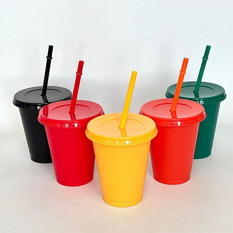 1 Pcs Reusable Straw Drinking Cup Personalized Flash Powder Water Bottle Durable Plastic Tumblers With Straws,Lid