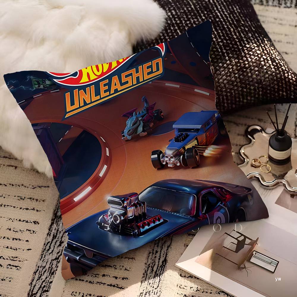 H-Hot Funny W-Wheels Pillow Cover Sofa Cushion Cover Home Room Decoration Children Gift