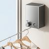 Gun Gray Retractable Invisible Clothesline for Indoor, No-Punch Installation; Ideal for Bathroom or Balcony.