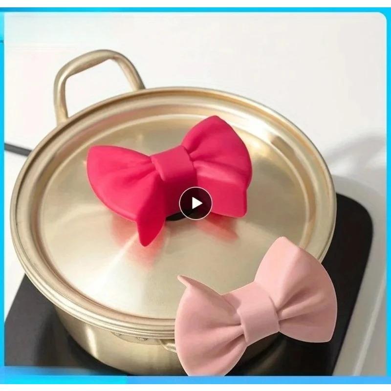 Creative Cartoon Bow Insulation Clip Anti-scalding and High-temperature Resistant Handle Silicone Pot Ear Cover