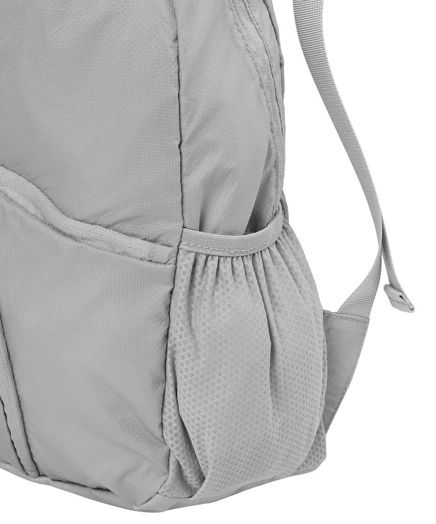 Hanahi Double Diagonal Zipper Backpack Gray