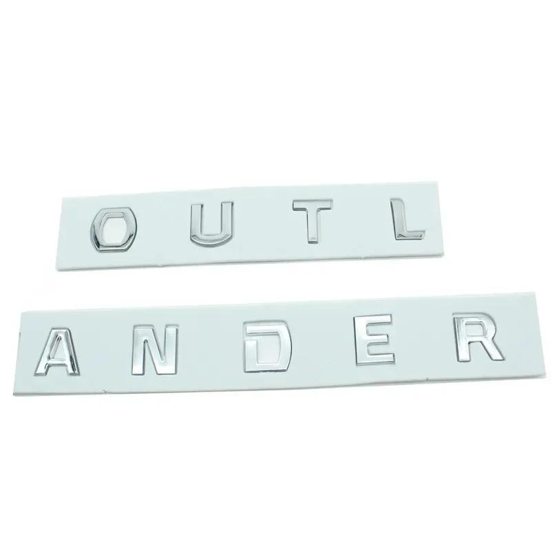ABS Car Front Hood Letters Emblem Cover Sticker for Mitsubishi OUTLANDER Logo Rear Trunk Emblem Styling Modified Decoration MQ9