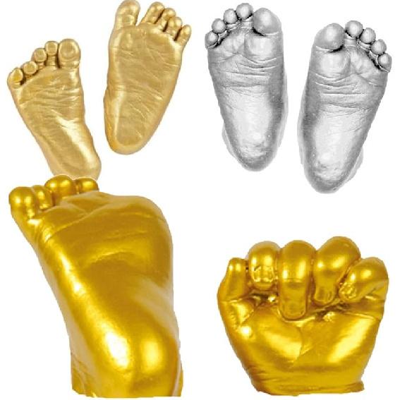 

Toyvian 3D Набор для слепков детской руки DIY Гипсовый набор для лепки скульптур Набор для слепков детской ножки Гипсовый набор для руки Набор для слепков новорожденного Набор для лепки руки золотистый