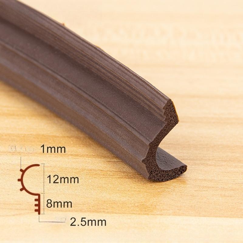 S Type Weather Stripping Self Adhesive window sealing strip Soundproof Foam Tape window Door Gap Filler Wrapped weatherstripping