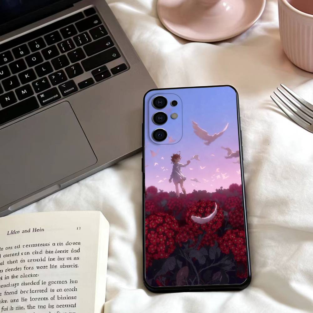 T-The Promised Neverland Anime Phone Case For Samsung S25,24,23,22,30,21,10,9,Ultra,Plus,Lite,FE,4,5 G Soft Black Case