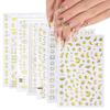 Gold 3D Self-Adhesive Full Cover Nail Stickers for Kids - Wearable Manicure Decals