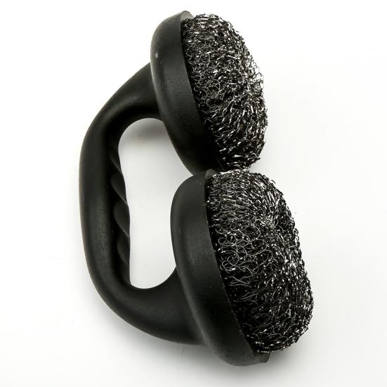 Stainless Steel Wire Brush Two Steel Wire Ball Brushes Ergonomic Handle Cookware Cleaning Brush for Kitchen Cleaning