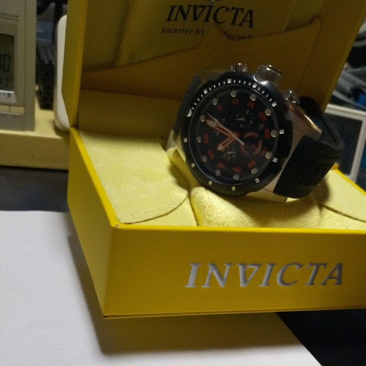Used INVICTA Men s Watch Chronograph Black x Orange