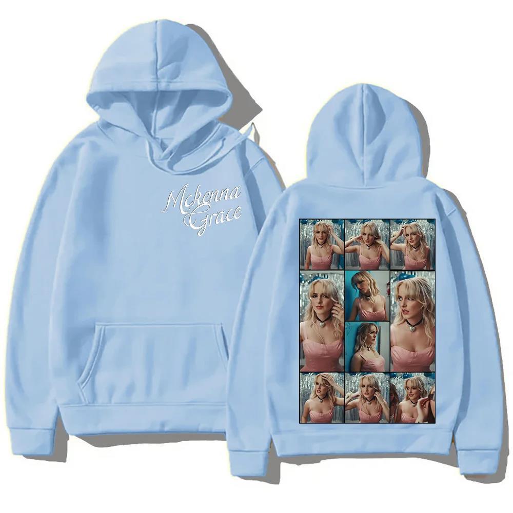 Mckenna Grace Photo Collage Hoodie Men Women Fleece Warm Autumn Winter Hooded Sweatshirt Singer Casual Streetwear Pullover