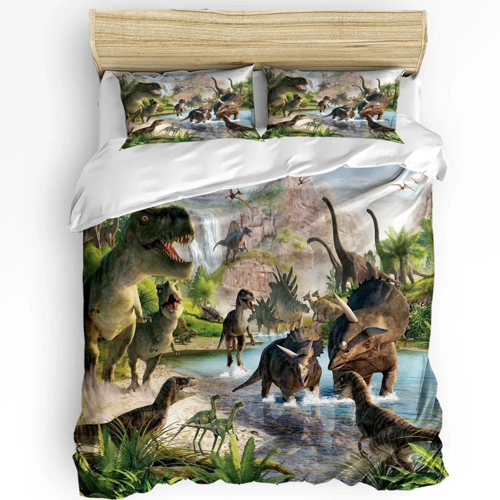 Outer Space Cartoon Cute Spaceship Rocket Duvet Cover With Pillow Case 3Pcs Bedding Set Quilt Cover Double Bed Home Textile